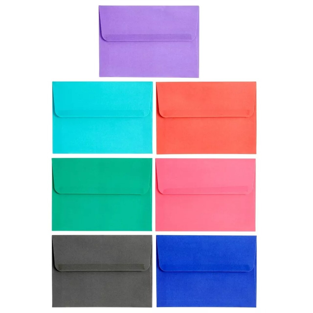 100 Pack Colored Envelopes 5x7 for Mailing, A7 for Invitations, Greeting Cards